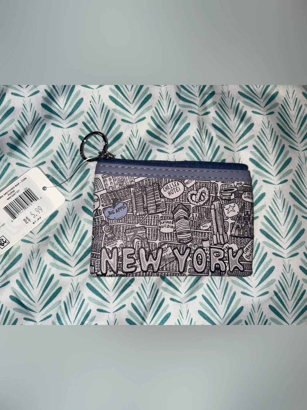 New York Sketched Map Coin Purse
